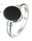 Gerhodineerd Zilver Ring Onyx 1328739