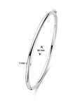 Zilver Gerhodineerd Bangle Scharnier Ronde Buis 3 X 60 Mm 1328174