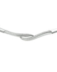 zilver gerhodineerd collier zirkonia 43 + 3 cm 1328185