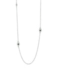 zilver gerhodineerd collier ovaaltjes 80 cm 1328211