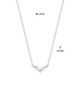 zilver gerhodineerd collier v 40 + 4 cm 1328244