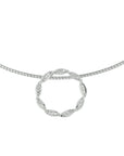 zilver gerhodineerd collier zirkonia 42 + 3 cm 1328354