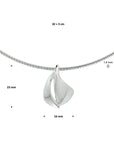 zilver gerhodineerd collier poli/mat 42 + 3 cm 1328422