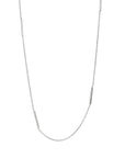 zilver gerhodineerd collier balkjes 1,4 mm 80 cm 1328626