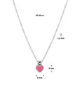 zilver gerhodineerd collier hart 36 - 38 cm 1328669