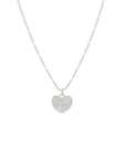 zilver gerhodineerd collier hart 42 + 3 cm 1328906