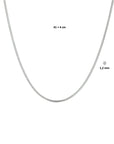 zilver gerhodineerd collier slang rond 1,2 mm 41 + 4 cm 1329070