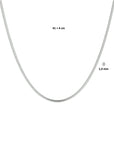 zilver gerhodineerd collier slang rond 1,4 mm 41 + 4 cm 1329071