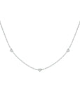 zilver gerhodineerd collier hartjes 41 + 4 cm 1329098