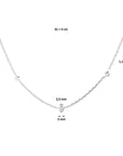 zilver gerhodineerd collier sterren 41 + 4 cm 1329099