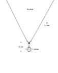 zilver gerhodineerd collier zirkonia 41 + 4 cm 1329191