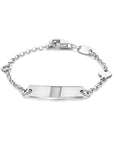 Zilver Gerhodineerd Graveerarmband Hart Plaat 4,0 mm 1329938