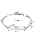 graveerarmband hart plaat 4,0 mm zilver gerhodineerd