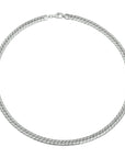 zilver gerhodineerd collier gourmette 4-zijdes geslepen 6,0 mm 45 cm 1329314