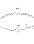 Zilver Gerhodineerd Armband Hart 1329443