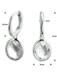 Zilver Gerhodineerd Oorringen Wit Topaas 1329479