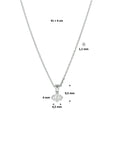 zilver gerhodineerd collier zirkonia 41 + 4 cm 1329482