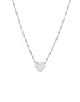 zilver gerhodineerd collier hart 41 + 5 cm 1329556