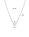 zilver gerhodineerd collier hart 41 + 5 cm 1329556