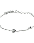 armband hart zilver gerhodineerd