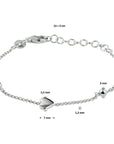 armband hart zilver gerhodineerd