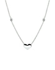 zilver gerhodineerd collier hart 36 + 3 cm 1329645