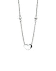 zilver gerhodineerd collier hart 36 + 3 cm 1329645