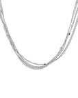 zilver gerhodineerd multi-collier 1,4 mm 40 + 4 cm 1329733