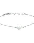 Zilver Gerhodineerd Armband Hart 1329777