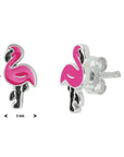 Zilver Gerhodineerd Oorknoppen Flamingo 1329849