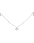 zilver gerhodineerd collier rozenkwarts 42 + 3 cm 1329852