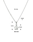 zilver gerhodineerd collier ster zirkonia 36 + 4 cm 1329893