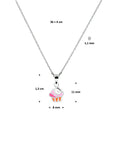 zilver gerhodineerd collier cupcake 36 + 4 cm 1330139