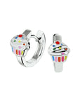 Zilver Gerhodineerd Klapoorringen Cupcake 1330157