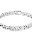 armband gourmette 8,2 mm zilver gerhodineerd