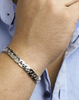 armband gourmette 8,2 mm zilver gerhodineerd