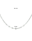 zilver gerhodineerd collier 2,5 mm 40 + 4 cm 1330910