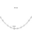 zilver gerhodineerd collier 2,5 mm 40 + 4 cm 1330914