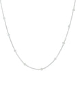 zilver gerhodineerd collier wit maansteen 40 - 42 - 44 cm 1331374