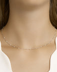 zilver gerhodineerd collier wit maansteen 40 - 42 - 44 cm 1331374