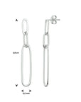 Zilver Gerhodineerd Oorhangers Paperclip 1331966