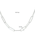 zilver gerhodineerd collier 3,7 mm 42 + 3 cm 1332298