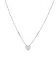 zilver gerhodineerd collier hart 41 + 4 cm 1332360