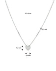 zilver gerhodineerd collier hart 41 + 4 cm 1332360