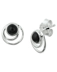 Zilver Gerhodineerd Oorknoppen Onyx 1332520