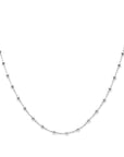 zilver gerhodineerd collier bolletjes 2,5 mm 40 + 4 cm 1332601