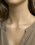 zilver gerhodineerd collier parel 41 + 4 cm 1332633