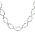 zilver gerhodineerd collier 10 mm 45 cm 1332641