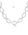 zilver gerhodineerd collier 10 mm 45 cm 1332641