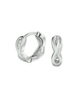 Zilver Gerhodineerd Klapoorringen Infinity 1332681